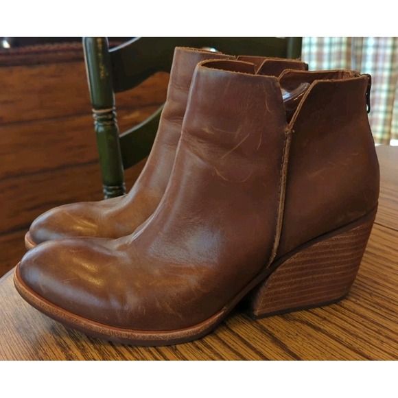 Bundle Kork Ease Brown Leather Boots Booties Size 9.5 M